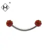 Arcilla de Belleza Bola de Diamante Completo Ceja Uña Varilla Curva de Acero Inoxidable Anillo para Ceja Perforación Corporal Joyería para Cejas Joyería Transfronteriza Europea y Americana Lote