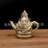 Bule de cobre Copo de vinho pequeno de cobre Chá doméstico Gota de água Pote de vinho Cobre Artesanato semi-artesanal Ornamentos Latão Único Pote