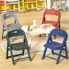 Silla plegable de plástico engrosado para adultos, uso en casa, silla con respaldo antideslizante para jardín de infantes, silla de aprendizaje para bebés, silla para acampar al aire libre