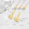 Moda Europea y Americana Aretes Ojo del Diablo de Plata Esterlina S925 con Zirconia para Mujer Aretes Transfronterizos Aretes Plata Joyería para la Oreja