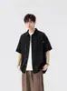 Nasa Marca Tendência Estilo Japonês Camisa de Trabalho Masculina Verão Solta Respirável Fina Jaqueta Casual Versátil Manga Curta
