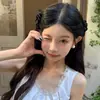 Presilha Pequena de Garra Preta Estilo Princesa para Mulheres, Presilha de Franja Orelha de Fada, Grampo, Acessório de Cabelo Presilha Lateral Atrás da Orelha