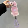 Pulsera de Cuentas de Gato Degradado Compatible con Funda de Teléfono Apple 17 Pro Max para Niñas, Lindas Orejas de Gato 16/15/14