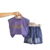 Conjunto de Moda de Verano para Niños de Manga Corta 2026 Nuevo Estilo de Verano Chaleco sin Mangas con Letras Conjunto de Dos Piezas Atractivo para Bebés Niños