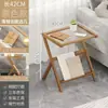 Mesa de Centro Pequeña para Dormitorio Mesita de Noche, Mesa Pequeña para Sala de Estar Lateral de Sofá, Mesa de Esquina Estilo Japonés Changhong Glass para Casa de Huéspedes