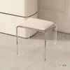 Taburete de Tocador de Lujo Ligero de Moda para Habitación de Niñas, Silla de Tocador Transparente Acrílica, Silla Simple de Tocador para Maquillaje