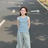 Chal Básico de Color Sólido Estilo Coreano de Otoño para Niños y Niñas, Adecuado para Usar por Dentro o por Fuera, Elástico y Ajustado con Etiquetas Personalizadas