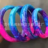 Pulseira Etnica Shujulai Cor de Pavão, Pulseira Feminina Shujulai de Jade Multicolorido Sul-Africano, Pulseira de Jade Flor de Pessegueiro