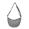 2026 Bolso Cruzado Nuevo Estilo Coreano Bolso de Hombro de Nailon a Cuadros Casual Versátil Moderno para Chicas Bolso Dumpling