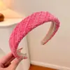 Diadema dulce a cuadros de dopamina para mujer, fresca y casual para el uso diario, diadema de corona alta para maquillaje y lavado de cara, accesorio para el cabello