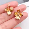 Kc Oro Retro Notas Musicales Música Guitarra Instrumento Pulsera DIY Llavero Pendientes Colgante Pulsera Joyería Accesorios