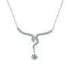 Collar Para Mujer Estilo Ins Nicho Simple Celebridad de Internet Plata S925 Colgante de Serpiente Personalizado Lujo Ligero Moda Cadena de Clavícula de Alta Gama