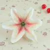 13cm Corazón Decorativo Flor de Lirio Flor Artificial Cabeza de Flor de Lirio Flor de Seda Orquídea Tigre Decoración de Boda DIY