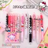 Lindo bolígrafo de gel negro de secado rápido con punta ST de Hello Kitty, escritura suave y continua, alto valor de color