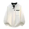 2026 Otoño Invierno Nuevo Jersey de Punto Color Block Estilo Joven Coreano Moda Color Contrastante Camisa Base Casual