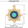 Colgante DIY de acero de titanio con ojos de elefante de palma para mujer, sol, abeja, tortuga, tornillo, joyería de acero inoxidable, collar colgante