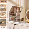 Caja de almacenamiento de escritorio tipo cajón para escritorios de oficina y de estudiante, organizador para papelería y material escolar, gabinete de almacenamiento transparente