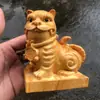 Peça de Mão Tigre de Tuias Taihang Escultura em Madeira Maciça Pequeno Tigre Fofo Ornamento Artesanato Criativo Acessórios para Casa e Escritório