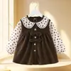 Vestido Princesa Smock para Bebê Menina Roupa Exterior Babador para Bebê Comer Impermeável Anti-Sujeira Vestir ao Contrário Bolso para Arroz Avental Outono e Inverno