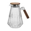 Conjunto de Copos para Chaleira de Água Fria Resistente a Altas Temperaturas Copo de Vidro Borossilicato Alto com Tampa Resistente a Altas Temperaturas Grande Capacidade Conjunto de Chá Conjunto