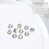 Rhinestones de Punta Trasera para Uñas, Rhinestones en Forma de Corazón, Rhinestones Blancos Brillantes en Forma de Cojín, Rhinestones en Forma de Durazno, Rhinestones Cuadrados Gruesos, Rhinestones Rectangulares, Decoraciones para Uñas, 10 Piezas