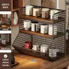 Estante de almacenamiento de escritorio, organizador multicapa para bolsitas de té, mesa de centro, portavasos, mesa de cocina, estante de almacenamiento de bocadillos para encimera