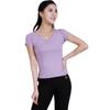 Sapatos de dança vermelhos N lã manga curta roupas de prática femininas top adulto yoga jazz dança roupas esportivas fitness 3144
