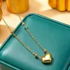 Venta caliente transfronteriza exquisita cadena para clavícula de acero de titanio y oro real 18K para mujer joyería de moda ins que no se decolora