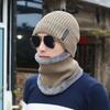Sombrero Sombrero de Lana Cálido de Invierno para Hombre Estilo Coreano Exterior Invierno Moderno Raya Vertical Tejido Algodón Sombrero para Hombre Juventud Protección para los Oídos Bolsa
