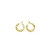 Pendientes Rectangulares con Cuentas Redondas de Plata Bañada en Oro Real Pendientes de Lujo Accesible de Gama Alta Pendientes de Metal Estilo Europeo y Americano para Mujeres