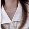 Internet Celebrity Cherry Love Requintado Colar Brilhante Feminino Light Luxury Niche Design Sense Clavícula Cadeia Anti-desbotamento Suporte para o cabelo