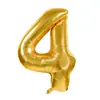 Separado de 40 pulgadas EE. UU.. globo de película de aluminio número 0-9 color dorado y plateado azul en polvo cuerpo delgado decoración de fiesta