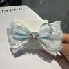 Estilo Francés Estilo Fresco Estilo Mori Floral Clip de Pico de Pato con Encaje y Lazo para Niña Perla Pedrería Clip para la Parte Posterior de la Cabeza Accesorios para el Cabello