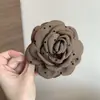 Pinza para el pelo de flor de lunares dulce para mujer, estilo de alta gama, para coleta a media altura en la parte posterior de la cabeza, pinza de tiburón, nuevo accesorio para el pelo