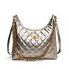 Bolsa tote estilo Chanel estilo rômbico vintage, bolsa tote feminina 2024, nova bolsa de ombro transversal para deslocamento diário, bolsa de axila