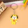 Chaveiro de Borracha Macia em PVC Cartoon Cruzado Criativo Fofo Silicone Pingente de Chaveiro de Carro Pequeno Presente