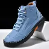 Botas Martin Populares de Gran Tamaño Transfronterizas Zapatos de Cuero para Hombre Otoño e Invierno Nuevos Casuales Versátiles Botas de Caña Alta Botas de Trabajo para Exteriores