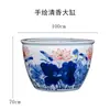 Vasos de Cerâmica Grandes para Uso em Jardim Externo, Porcelana Azul e Branca para Criação de Peixes, Plantio de Árvores, Cultivo de Flores, Lírios d'Água, Vasos de Lótus, Atrai Riqueza, Estilo Tradicional, Tamanho Extra Grande