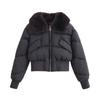 Para Aliexpress Venta Caliente Comercio Exterior Transfronterizo Estilo Europeo y Americano Ropa de Mujer Nuevo Estilo Cuello de Piel Desmontable Chaqueta Corta de Algodón