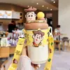 Taza Aislada Judy de Zootopia Taza con Popote Linda para Niña Alto Valor Taza de Agua para Niños Estudiantes al Aire Libre Regalo