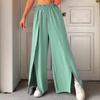 Europeo y Americano 2025 Primavera y Verano Nuevo Elegante Amazon Suelto Cintura Alta Plisado Pantalón de Pierna Ancha Ropa de Mujer