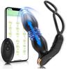 Plug Anal Retrátil com Controle Remoto Massageador de Próstata para Homens e Mulheres, Aplicativo Backcourt Dispositivo Vibratório de Masturbação para Adultos