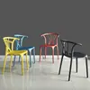 Silla de comedor nórdica sencilla de plástico, respaldo para el hogar, alquiler de sillas de plástico, silla de comedor Taishi para exteriores.