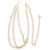 Venta al por mayor de fábrica otoño e invierno estilo coreano collar simple elegante de longitud media doble capa moneda conmemorativa cadena para suéter de mujer