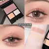Gege Bear Paleta de Sombras de Ojos Tricolor Pure Desire Brillo Transparente Fino Mate Maquillaje Diario Natural Estilo Coreano Paleta de Chica Rica