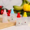 Mini botella de plástico linda y portátil para salsa, botella dispensadora de aderezo para ensaladas y kétchup estilo japonés