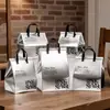 Caixa de Assar Descartável Isolada para Bolo de Aniversário, para Levar, 6 polegadas, 8 polegadas, Caixas para Bolo com Alça, Prata, Espessa, Grande Capacidade