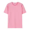 Nueva camiseta de algodón 100% de hilo doble, cuello redondo, manga corta, 40 hilos, 210g, camiseta publicitaria, uniforme de grupo, uniforme de clase, ropa de trabajo, logo impreso