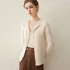 26 modelos nuevos de cárdigans de punto para mujer 100% cachemira pura con cuello semiabierto, de punto acanalado, de un solo botón, corte ajustado