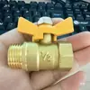 Válvula de bola de doble rosca, válvula de bola roscada interna y externa con manija de mariposa, interruptores de 2 puntos, 3 puntos y 4 puntos, válvula completa, válvula de bola de doble rosca de 4 puntos